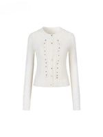 Double-Layer 2-in-1 Wool Knit Cardigan