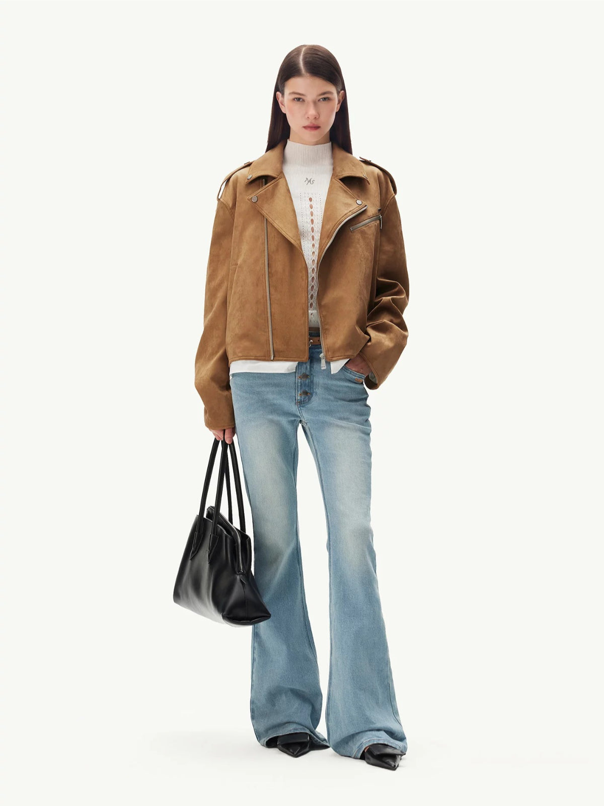 Vintage Suede Texture Leather Jackeat
