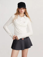 Off-white & Black Layered Polo Top