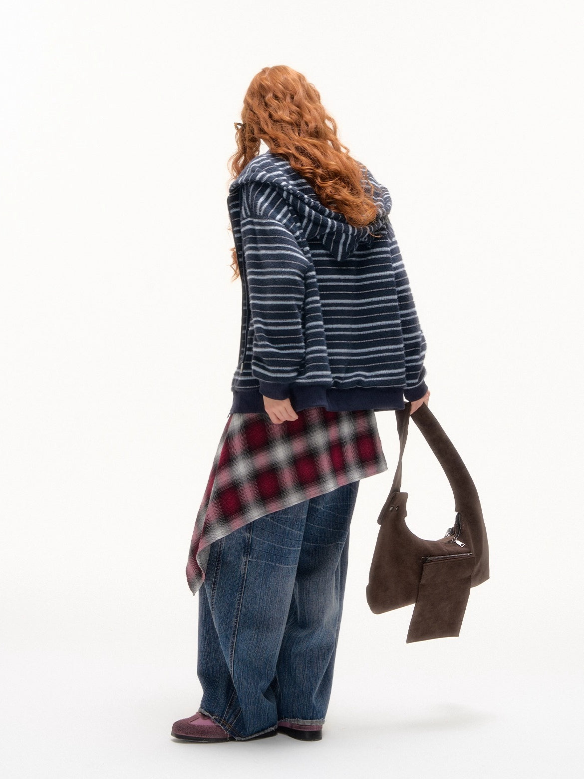 Striped Cat-Ear Hooded Jacket