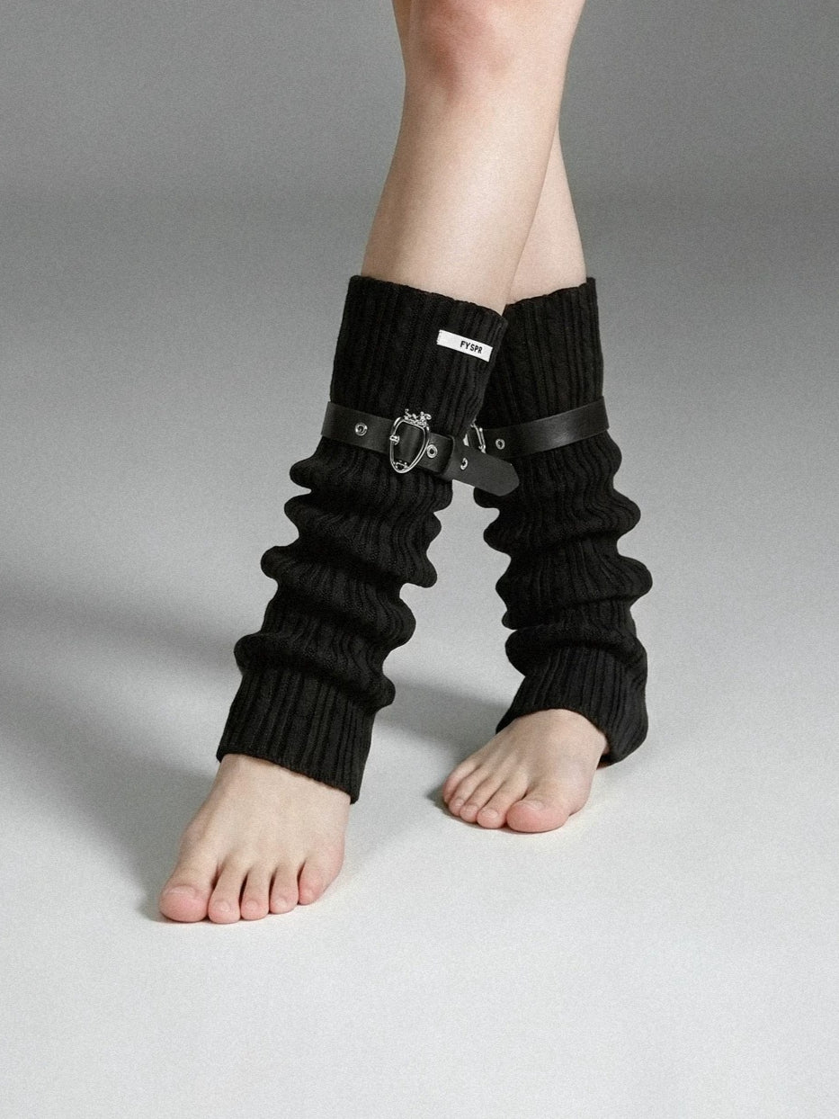 Knit Belt Leg Warmers
