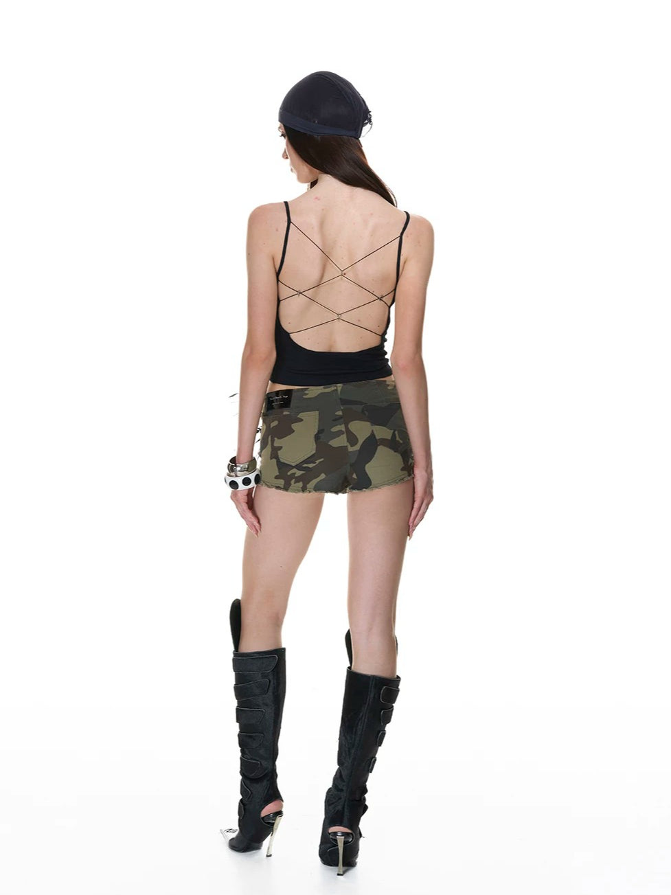 Backless Cross-Strap Cami Top