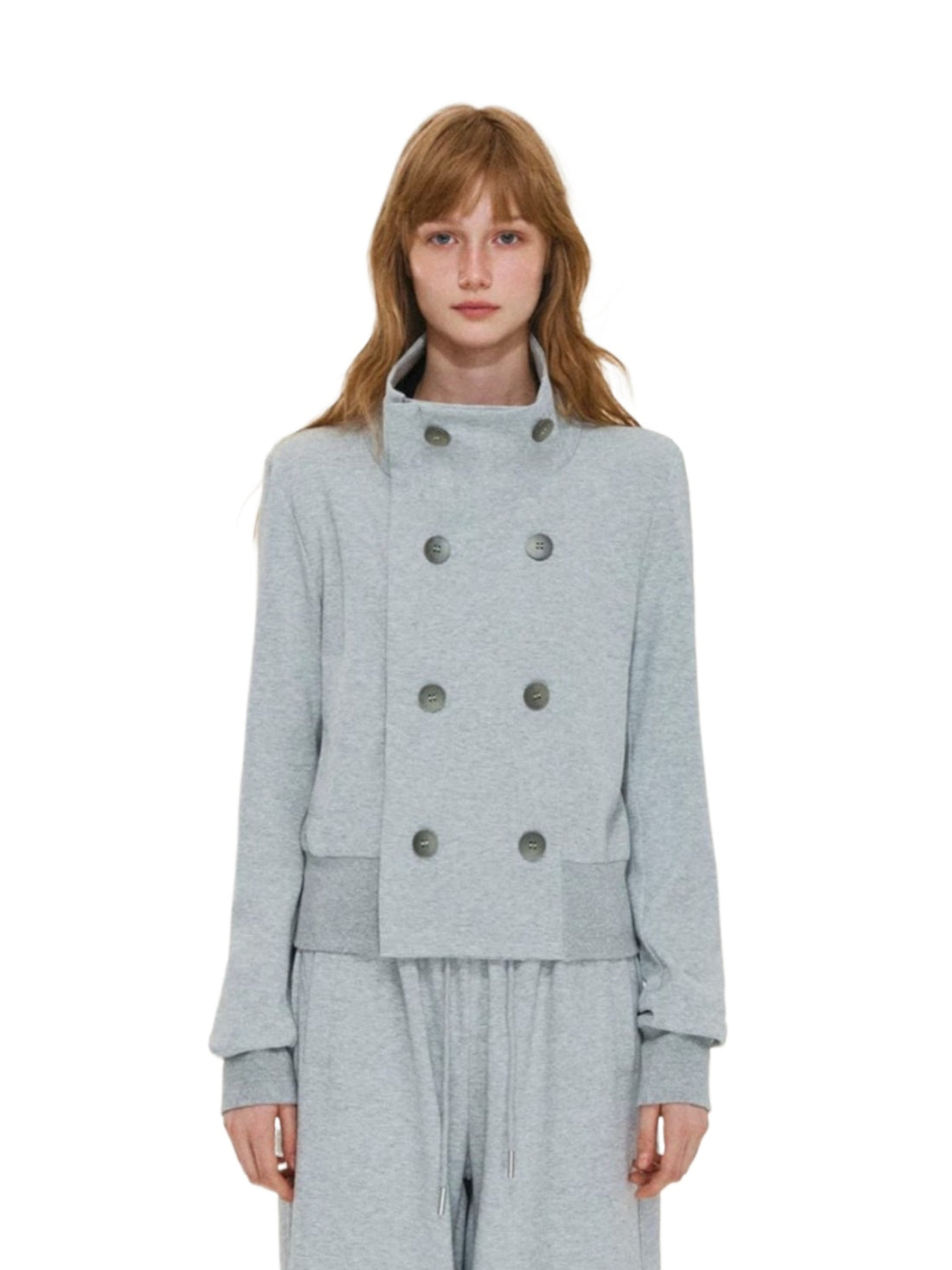 Double Breasted Jacket &amp; Sweatpants Set