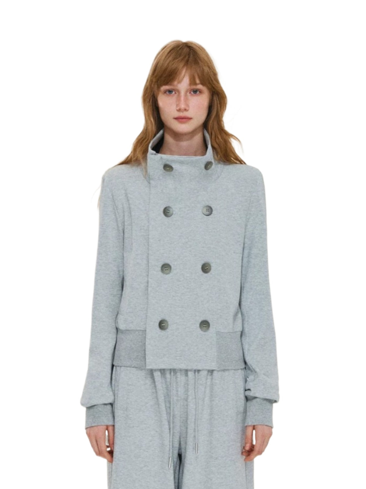 Double Breasted Jacket &amp; Sweatpants Set