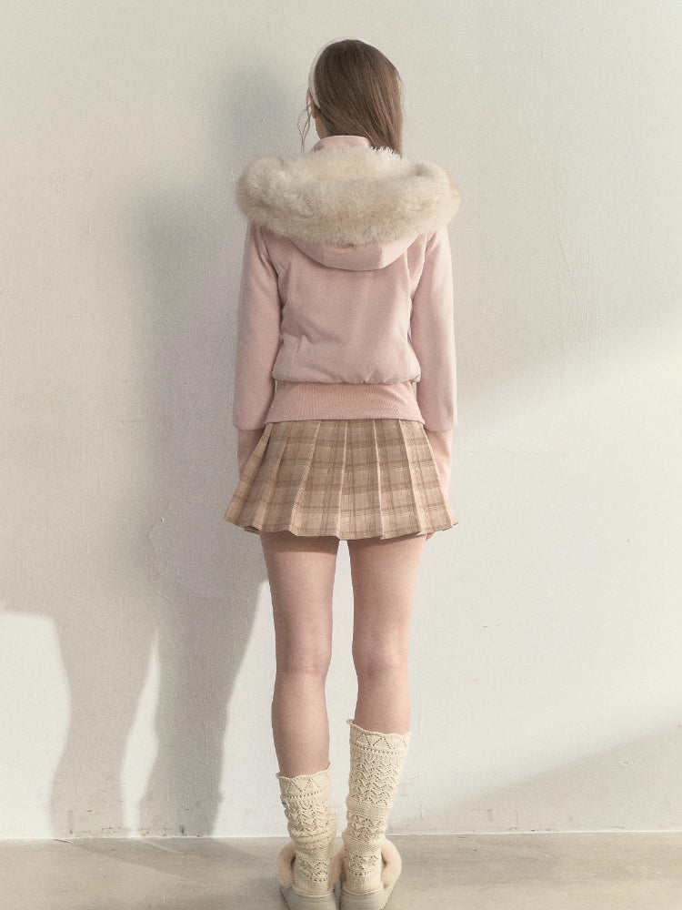 “Oxford Autumn” Wool-Collar Padded Jacket