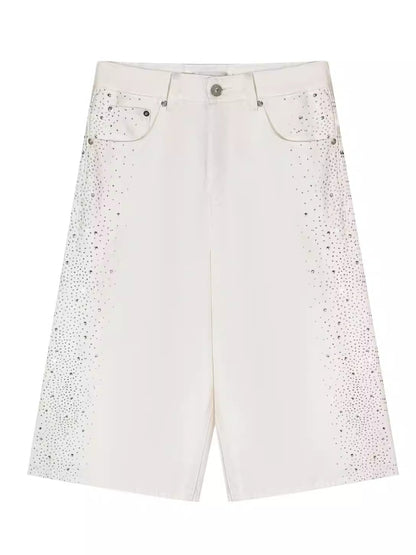 Star Stud Cropped Jeans