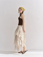 Ruffle Layer Chiffon Skirt