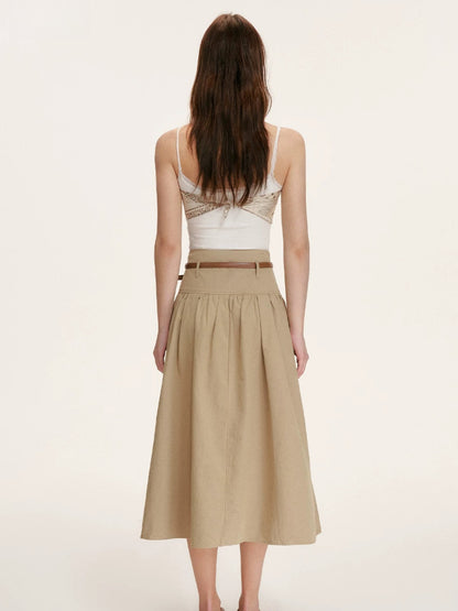 High Waist A Line Skirt
