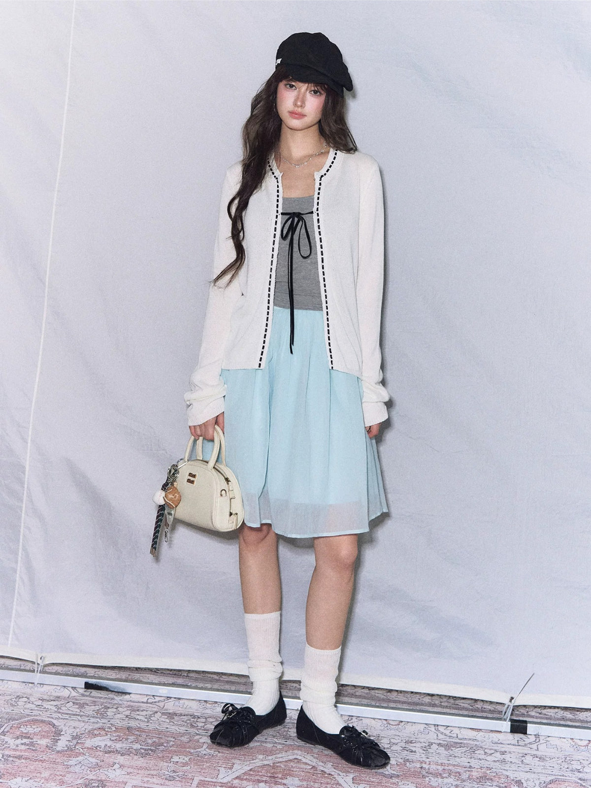 Ballet Tencel Pleated A-Line Skirt