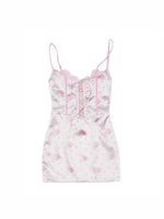 Satin Faux Two-piece Hollow Dress