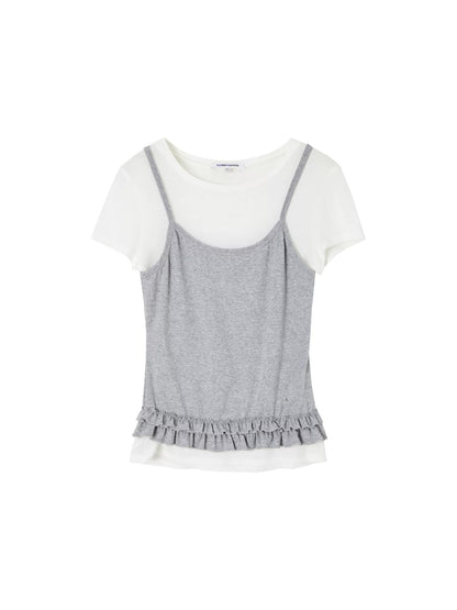 Ruffle Layered Tee Set