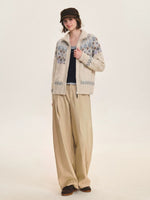 Vintage Fair Isle Zip Cardigan