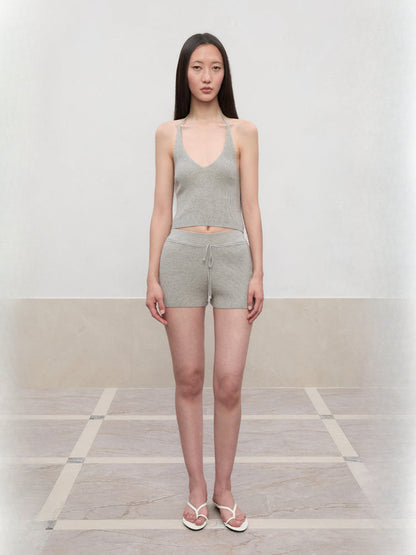V-Neck Halter Layering Knit Vest