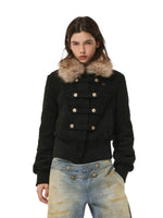 Detachable Faux Fur Bouclé Jacket