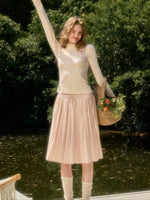 Pleated Floral Skirt