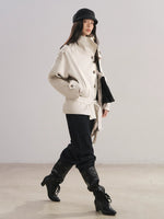 Stand Collar Tencel Trench Coat