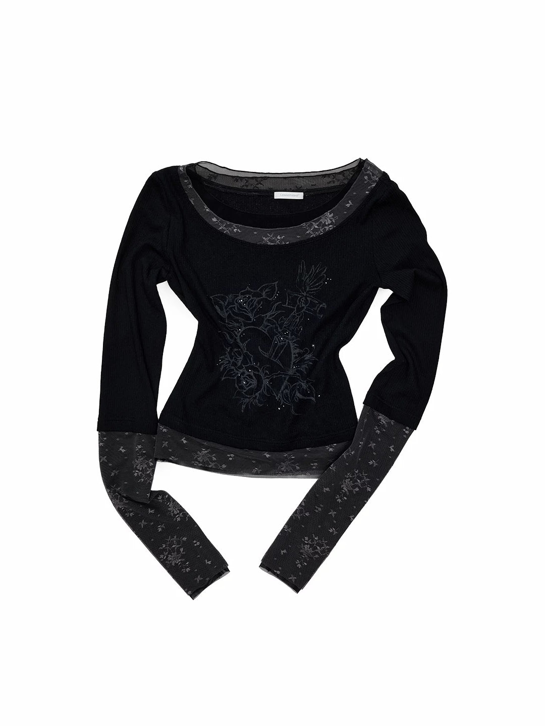 Tattoo Print Layered Tee