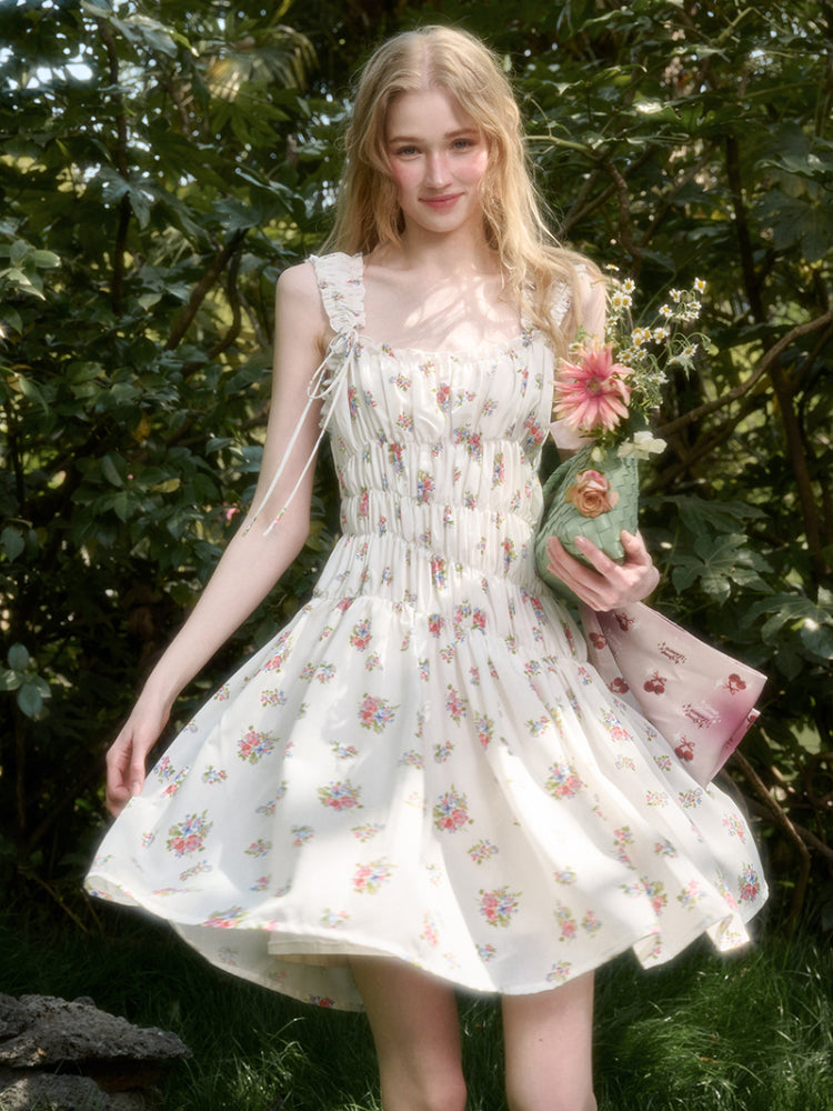 French Relaxed Old Money Floral Dress