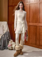 Mohair Wool Open-Knit Vest Set