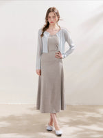 Gray Daisy Strap Knit Dress