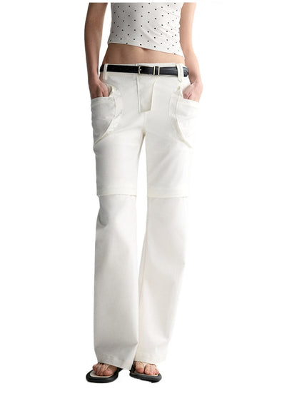 Two-in-One Removable Flared Casual Pants