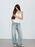 Lace Panel Satin Camisole
