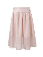 Vintage Layered Pleated Midi Skirt