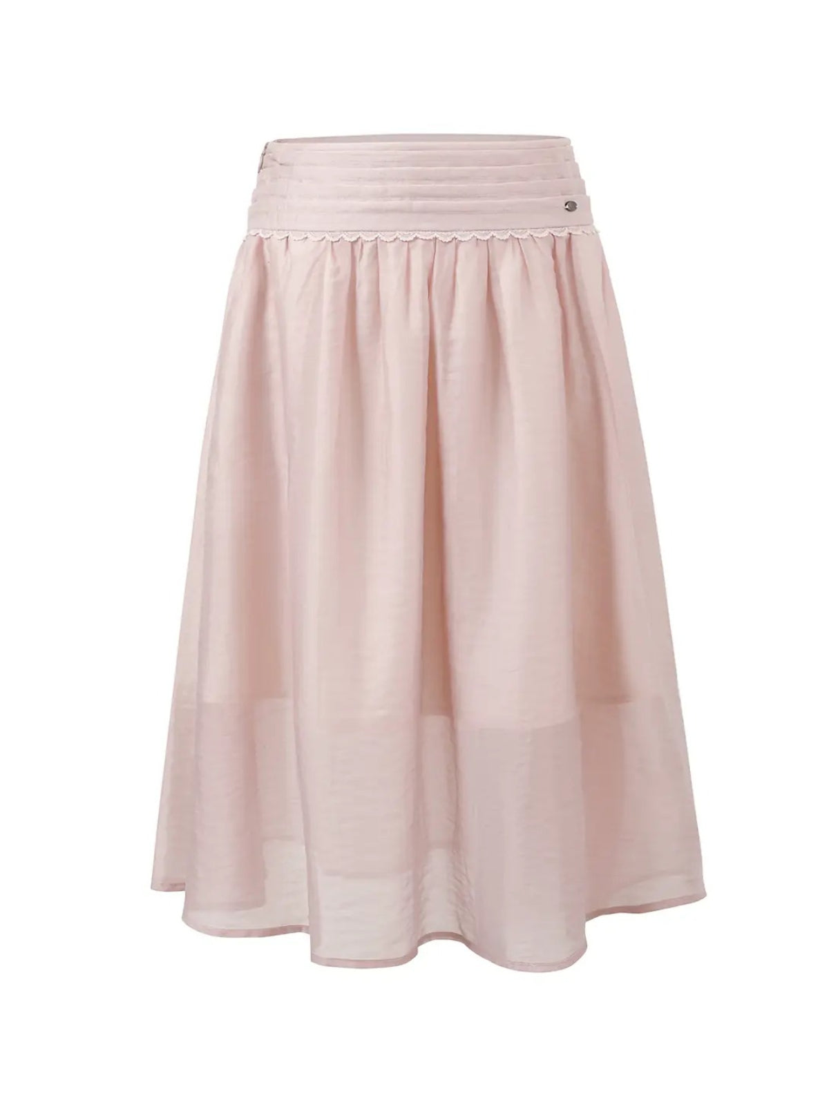 Vintage Layered Pleated Midi Skirt