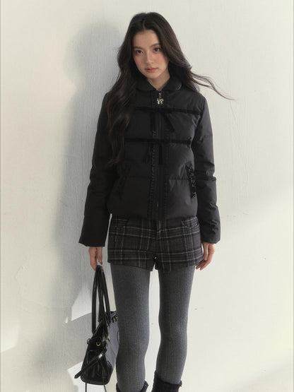 Velvet Winter Bow Down Jacket