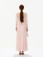Floral Lace Cape Dress
