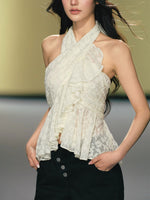 Lace Halter Tie Top