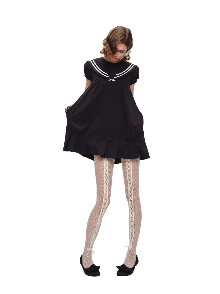 Oversized Sailor Collar Dress