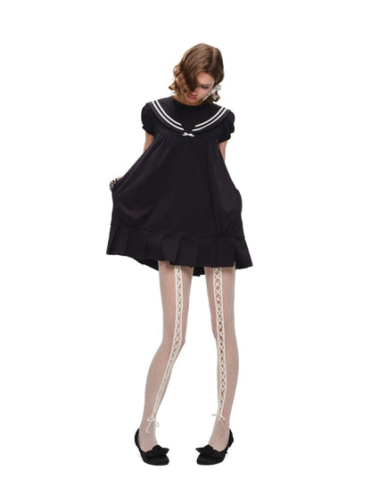 Oversized Sailor Collar Dress
