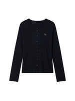 Wool Wave Knit Cardigan