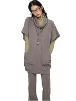 Striped Turtleneck Hoodie Set
