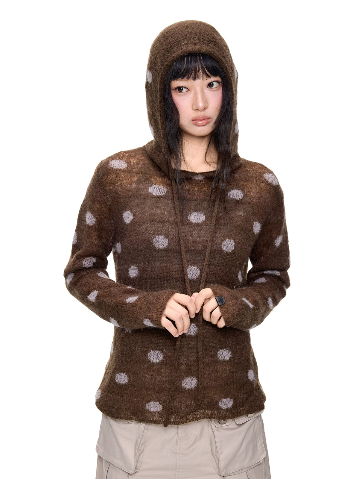 Polka Dot Mohair Hoodies
