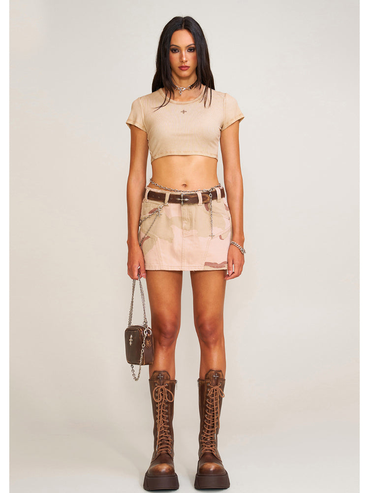 Compass Wild Origin Denim Skirt Desert Camouflage