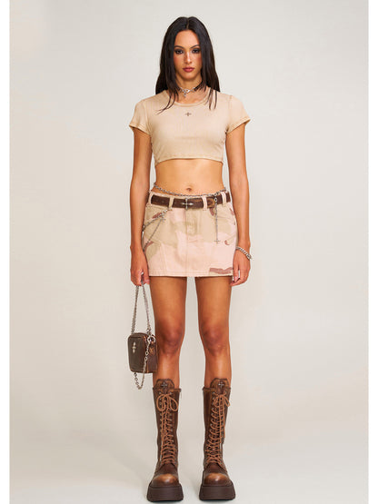 Compass Wild Origin Denim Skirt Desert Camouflage