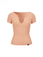 Crisscross V‑Neck Tee
