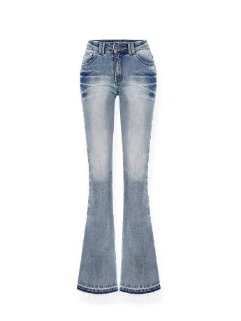+5CM N1 Washed Skinny Bootcut Jeans