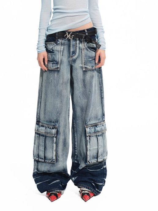 Volcano Cargo Wide-Leg Jeans