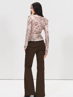 Metal Buckle Flare Cargo Pants