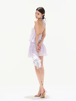 Tiered Chiffon Mini Dress