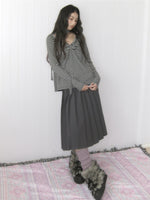 Square Neck Bow Striped Top