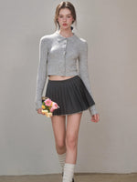 Silky Wool Cropped Cardigan