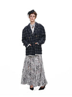 Vintage Newspaper Oversized Satin Shirt