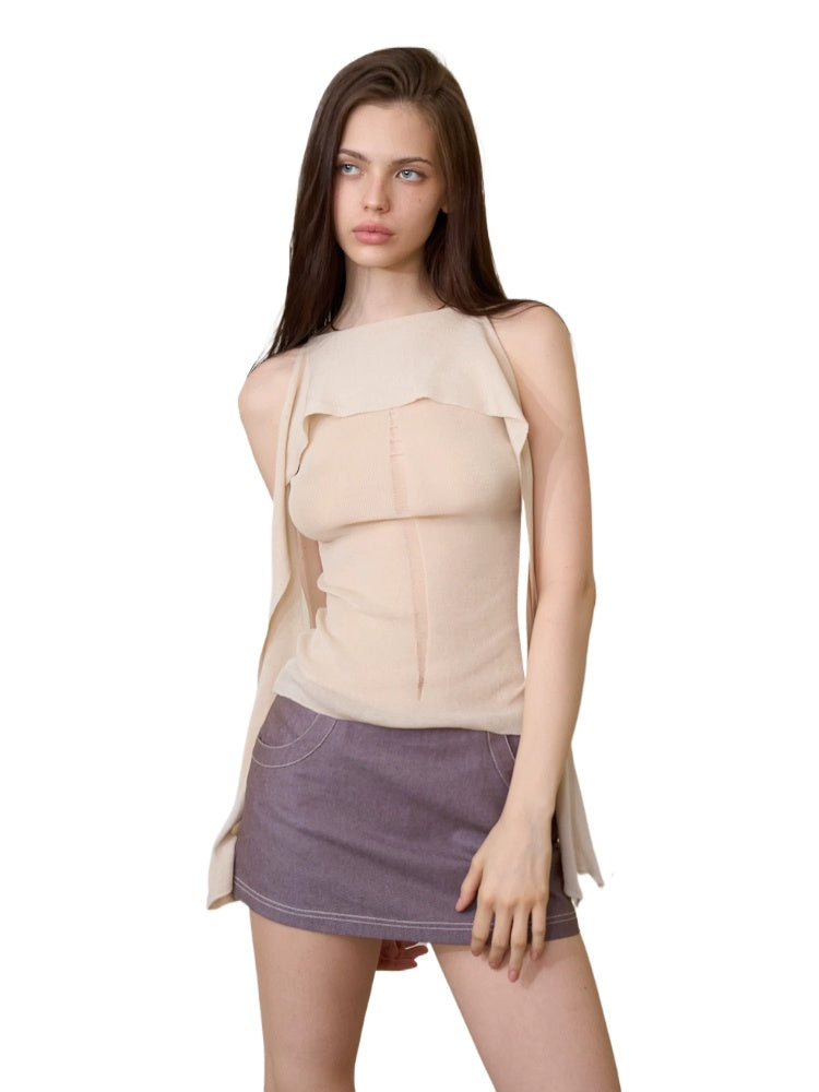 Layered Knit Cami Top