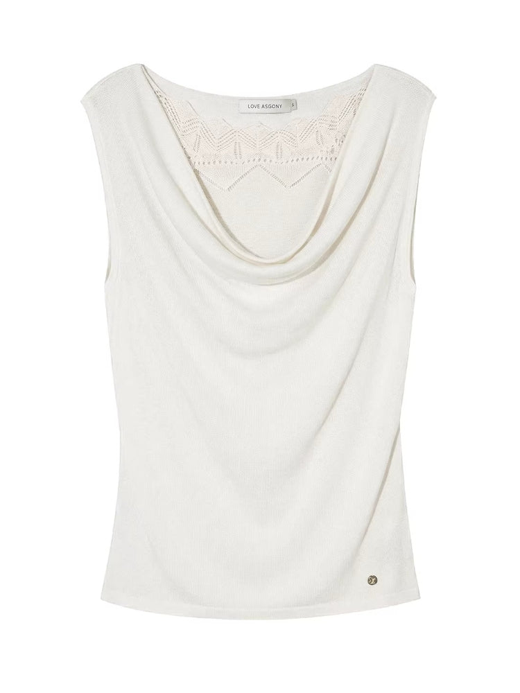 Lace Patch Knit Tank