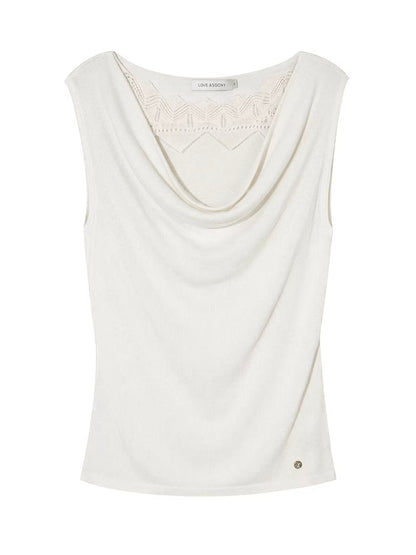 Lace Patch Knit Tank