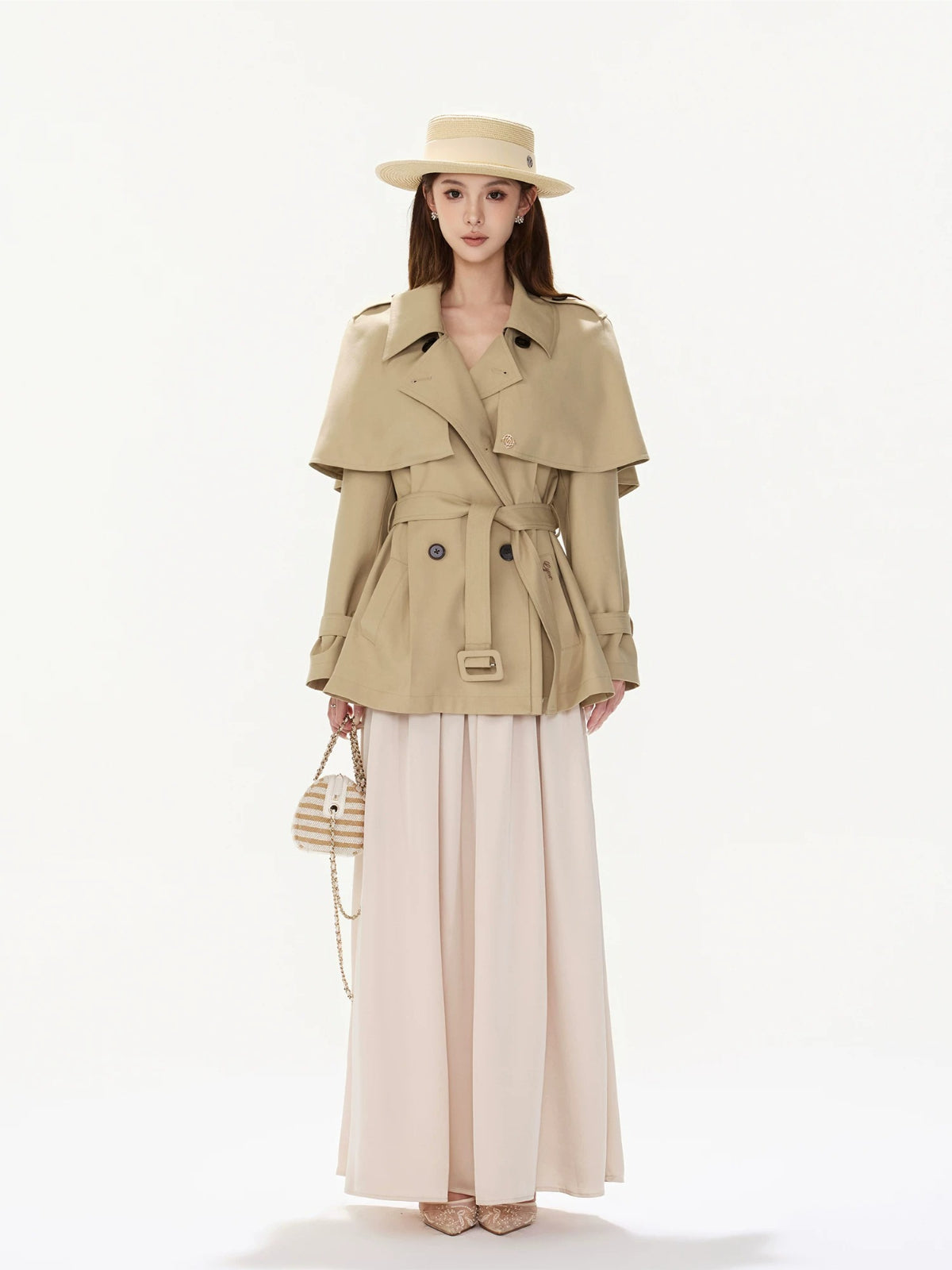 British Retro Cape Trench Jacket